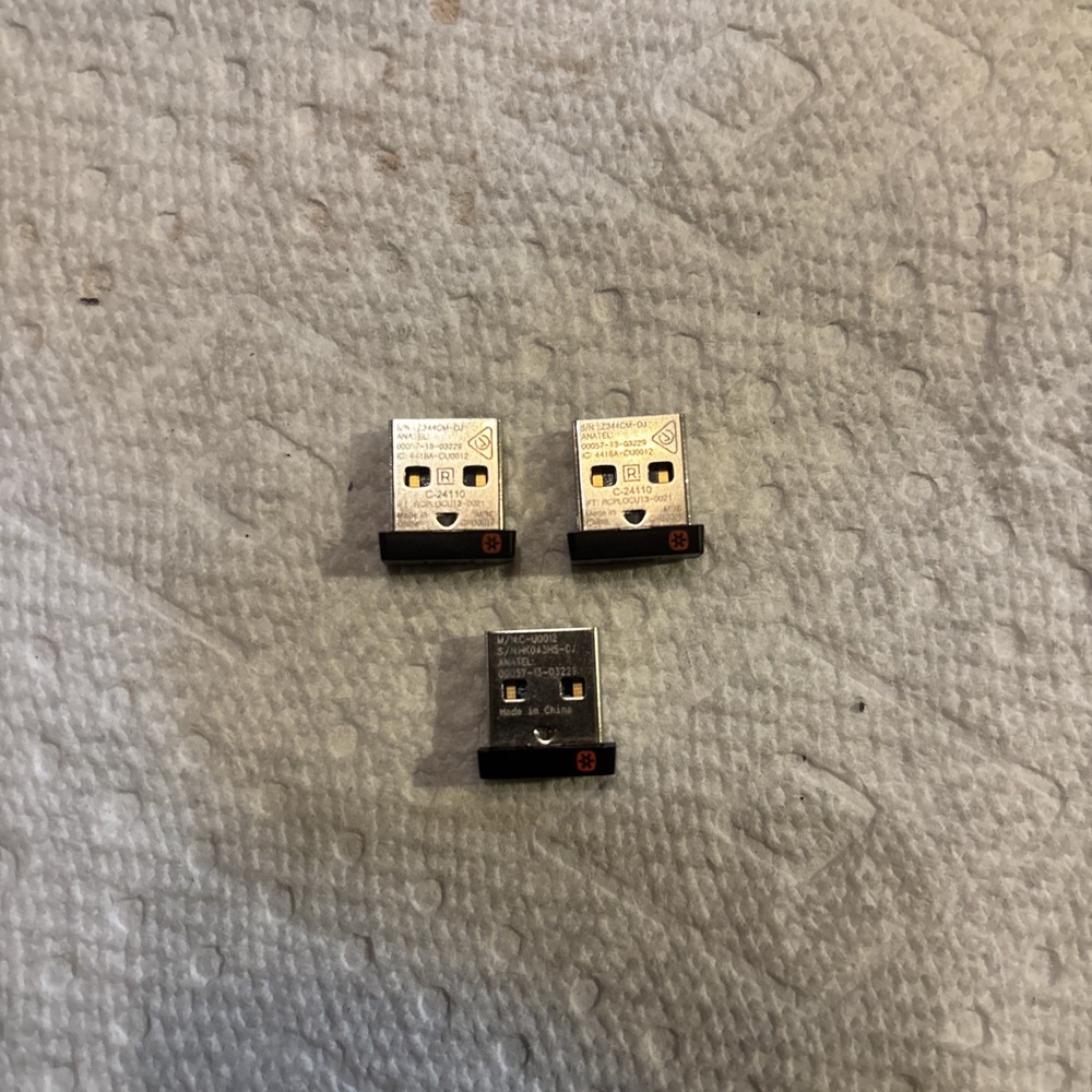 ORIGINAL Logitech CU0012 Unifying‎ Receiver for Mouse/Keyboard - Lot Of 3